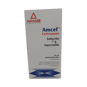 Amcef I.V. (Ceftriaxona) Sol Iny 1 G 10 Ml Amsa