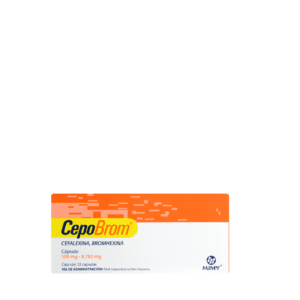 Cepobrom (Cefalexinabromhexina) Cap 500/8.782 Mg C/12 Maver