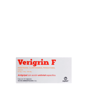 Verigrin F (Amantadina/Clorfenamina/Parac) Cap 50/3/300 Mg C/24 Maver