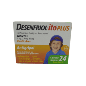 Desenfriol-ito Plus (Clorfenamina/Fenilefrina/Paracetamol) Tab Mast 1/2.5/80 Mg C/ 24 Bayer